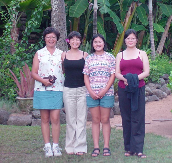 Four girls, close-up