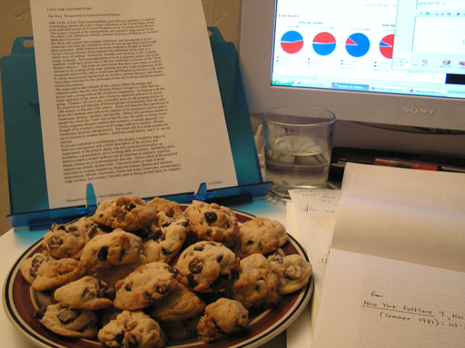 Election Day chocolate chip walnut cookies