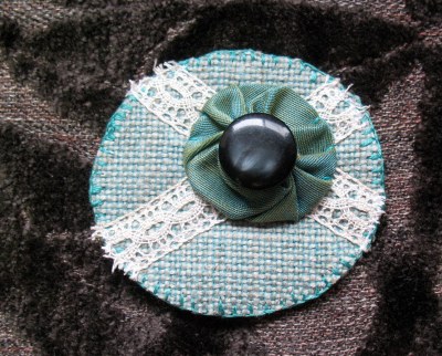 aqua brooch