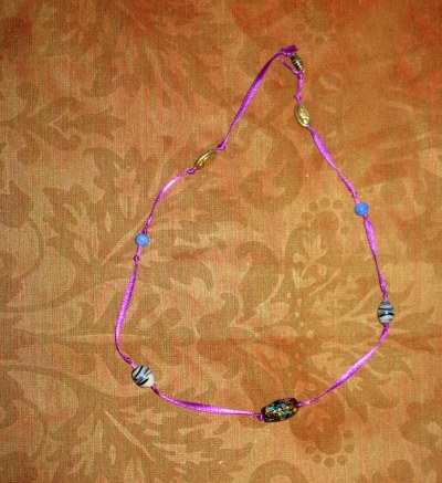 bead and ribbon necklace