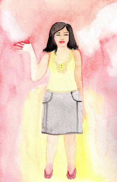 2010 Sept 16 - Girl painting Painting of a girl