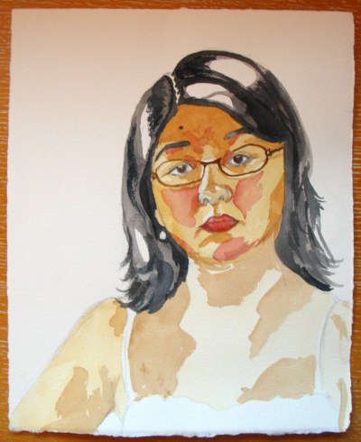 2010 Nov 2 - Self-portrait Grieving too early