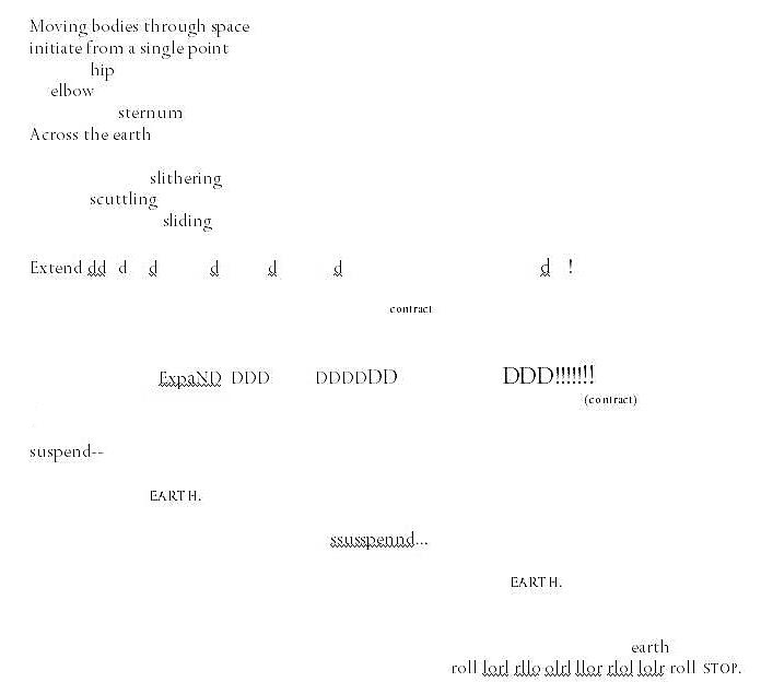 Poetic translation of dance movements