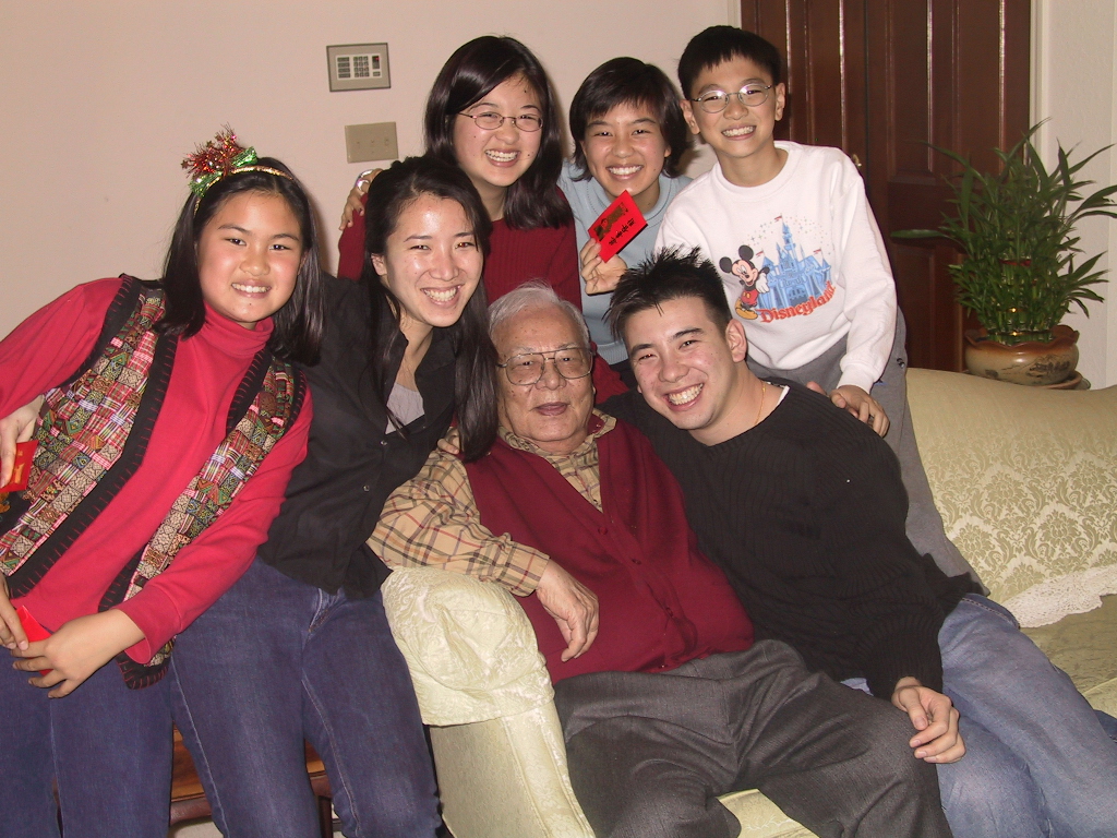 My grandpa and grandkids in 2001