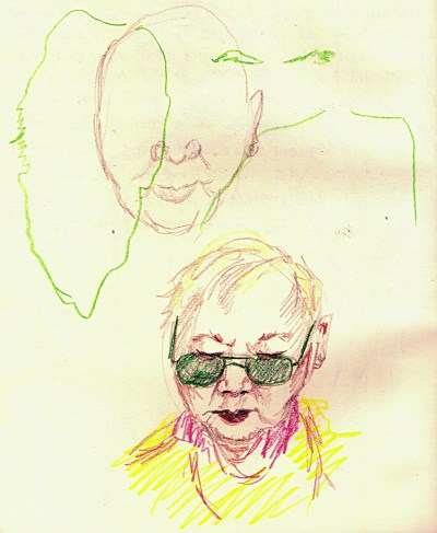 Colored pencil sketch of my grandpa