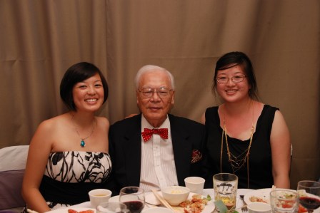 With Gong-Gong in 2009 Sarah, Gong-Gong, and Lisa in 2009