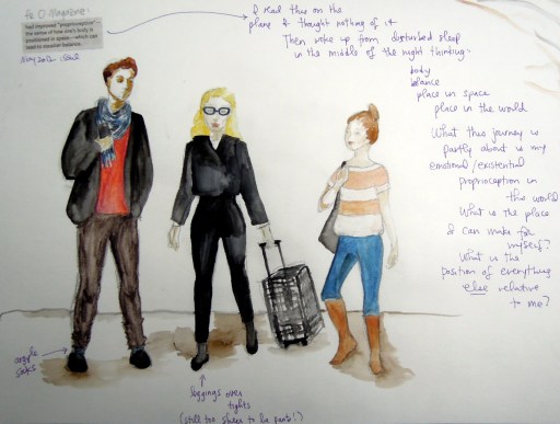 Sketch of people I saw when I first got to Toronto