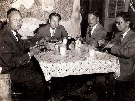 Gong-Gong and friends at restaurant Gong-Gong and friends at restaurant, 1940s