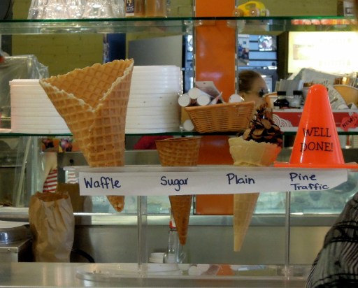 Cones at Ed's Real Scoop