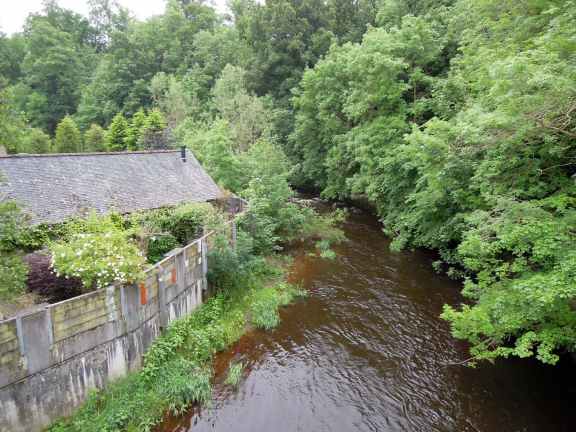 One section of the White Cart Water, by houses