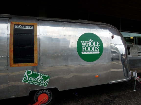 Trailer outside Whole Foods, Giffnock