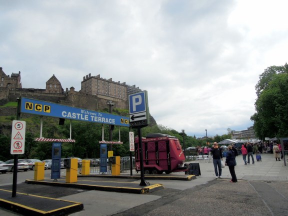 Castle Terrace farmers' market -- with the castle in the background!