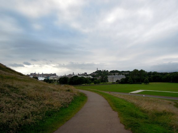 End of the trail with the city in sight