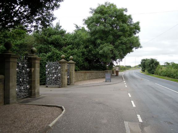 Sparkling metal entrance gates