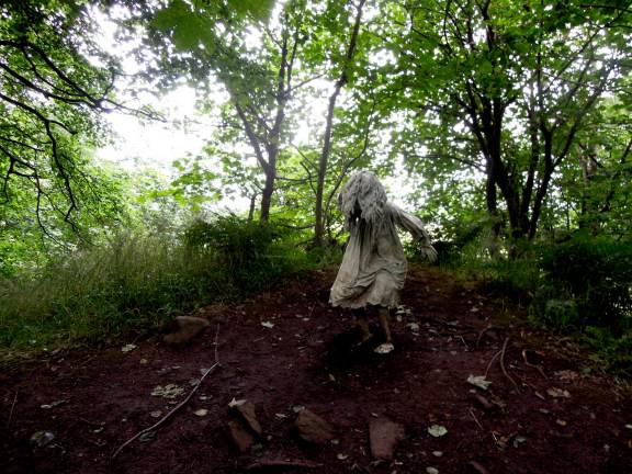 This one maybe comes closest to the over-dramatic tantrum described as an inspiration for the work White statue of a girl throwing a tantrum