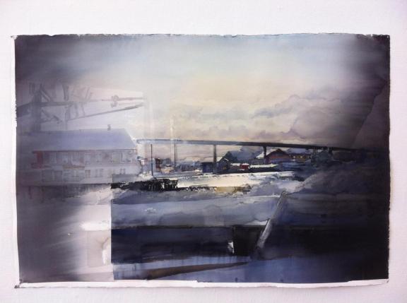 Painting that looks a bit like an overexposed and multiple-exposed photo