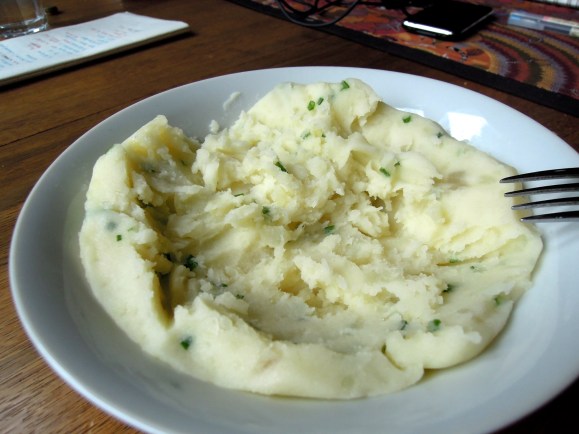 My own mashed potatoes, with chives.