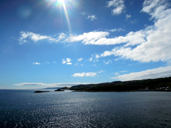 The view as we approached Skye on the ferry Approaching Skye on the ferry