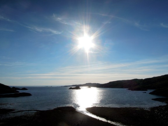 As fabulous as this looks in the photo, it looked even better in person. It was pretty awesome taking this train ride near the end of the day, with the late-afternoon light. Evening view of the ocean with inlets