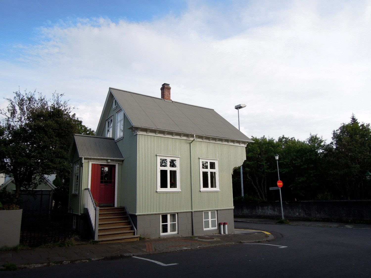 Green house with interesting roof angles