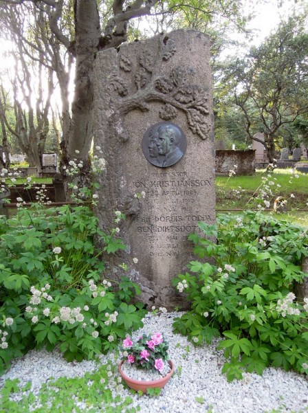 Lovely gravestone with carvings and a profile
