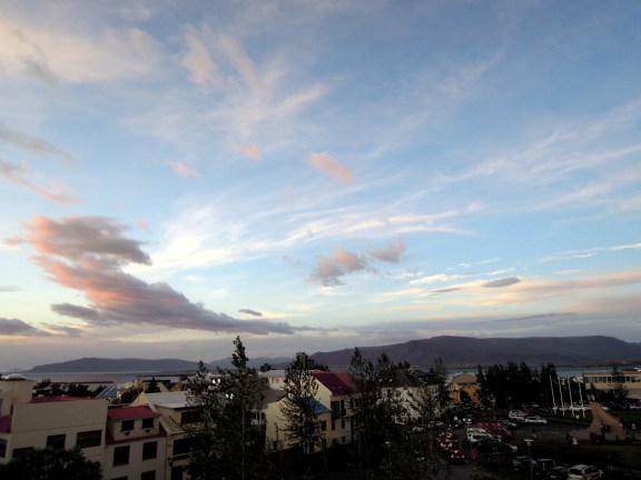 View of the city from a rooftop