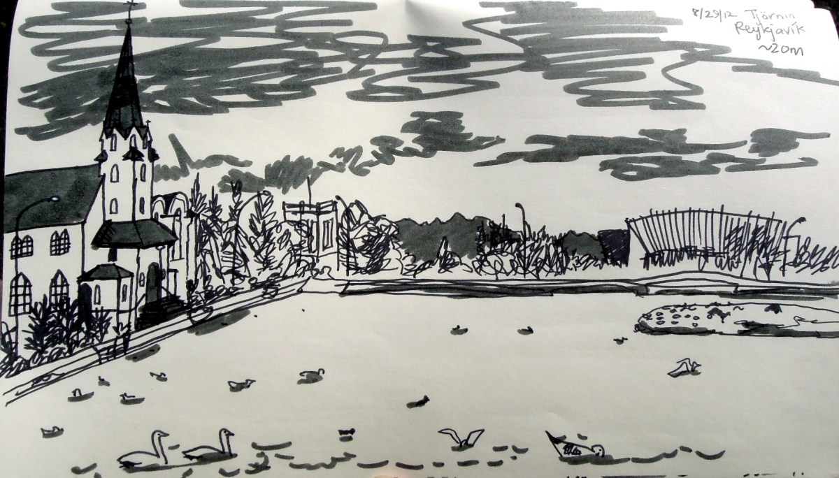 Sketch of the pond