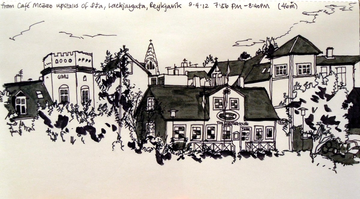 Laekjargata as seen from an upstairs window