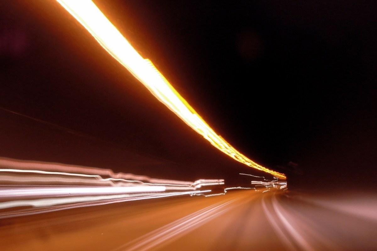 Lights inside the tunnel