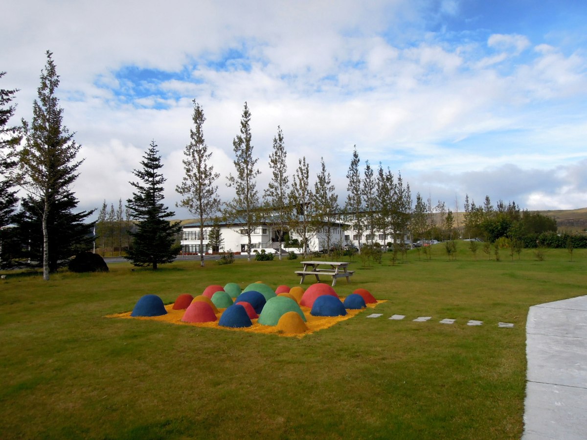 Raised colorful mounds
