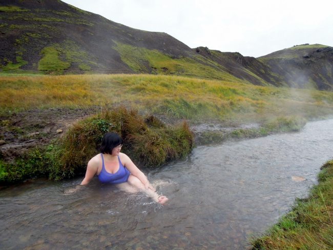 Sitting in the hot river