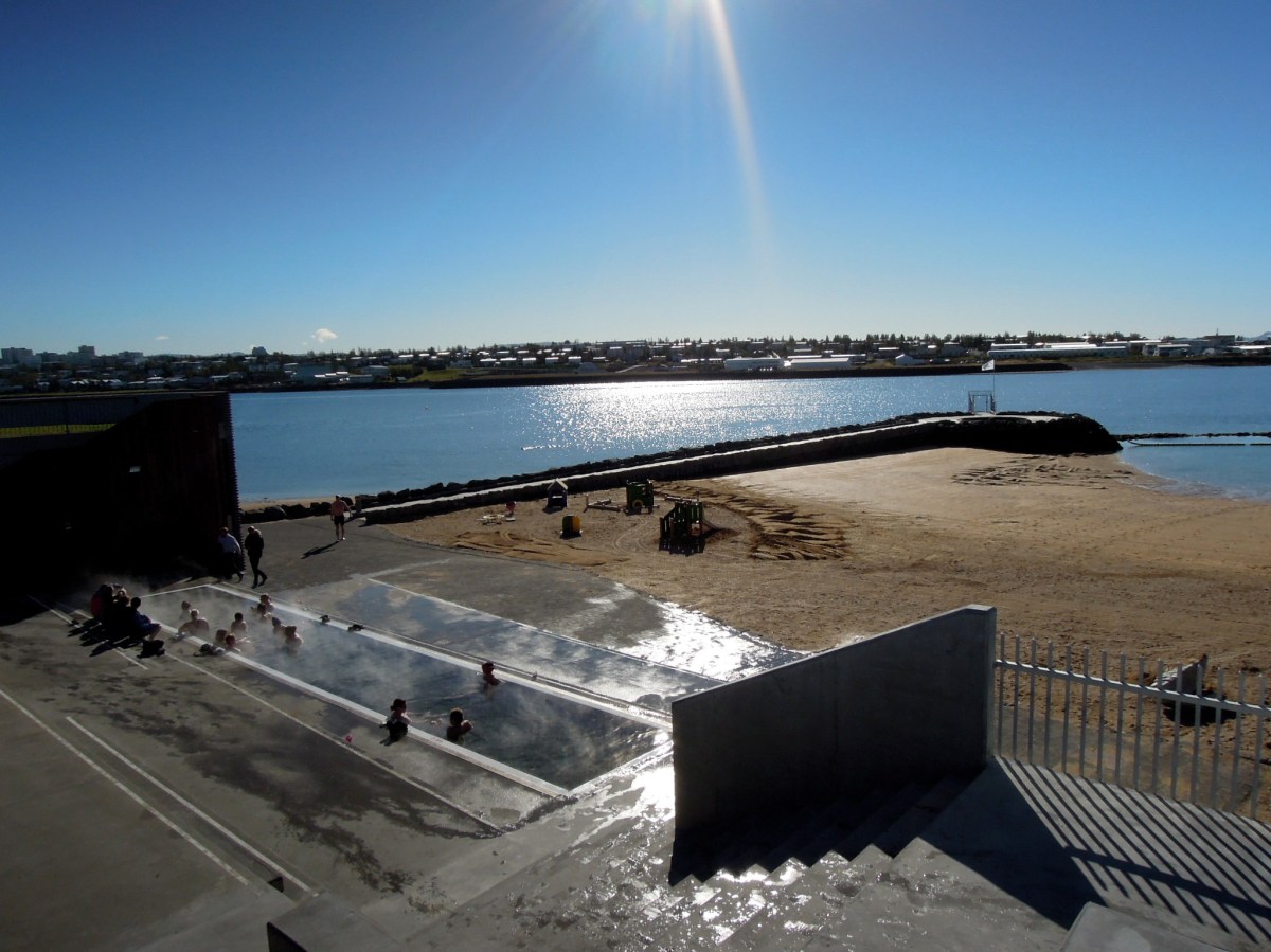 Bathers in the hot tub