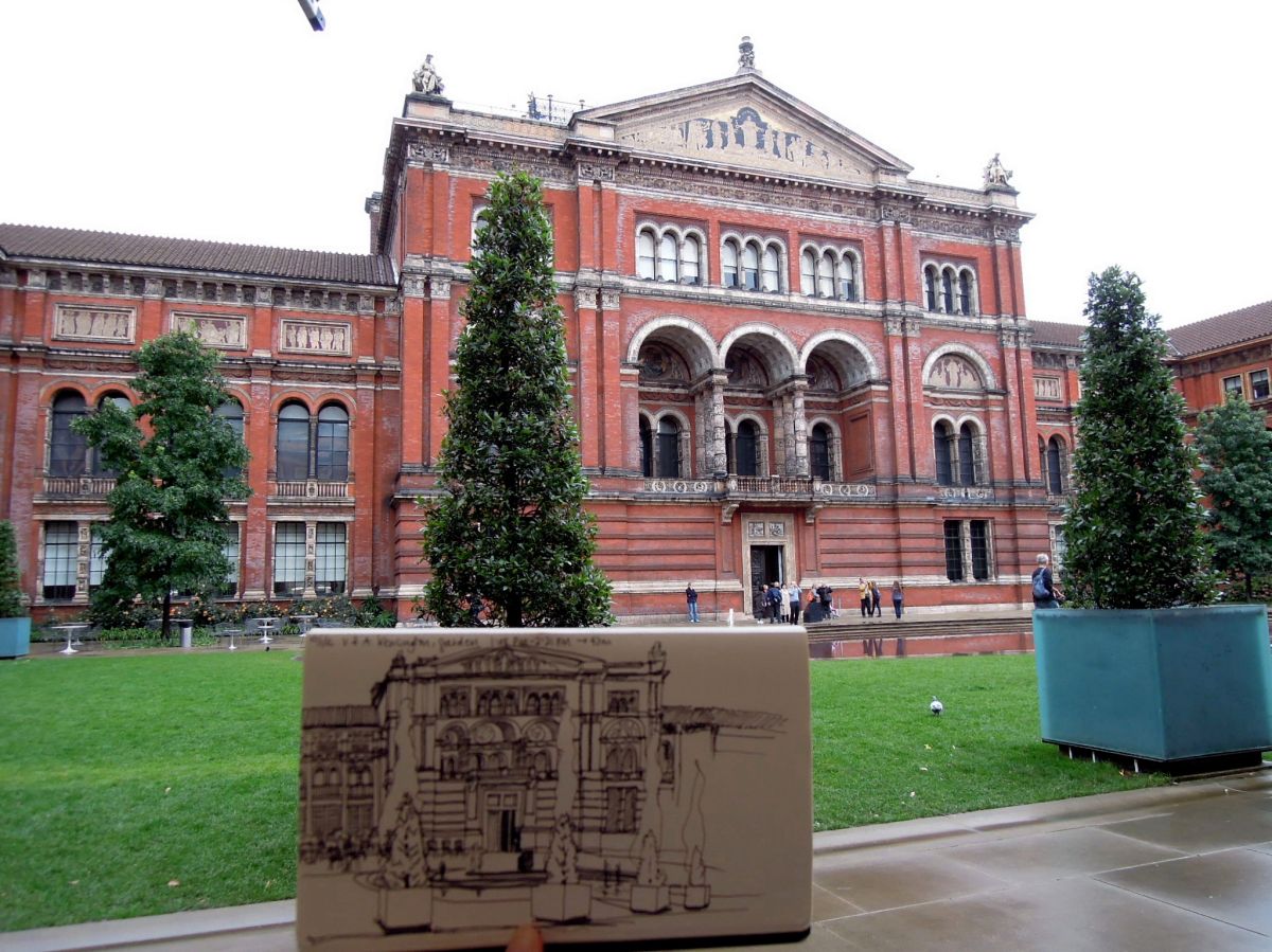 Sketch at the V&A garden