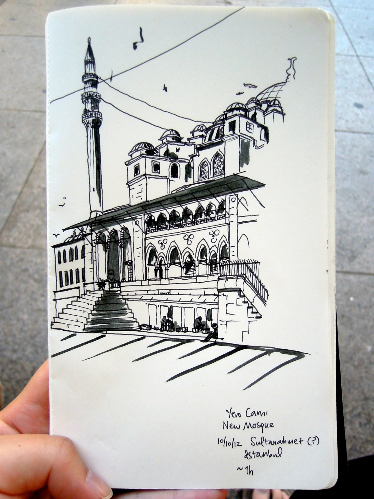 Sketch of Yeni Cami