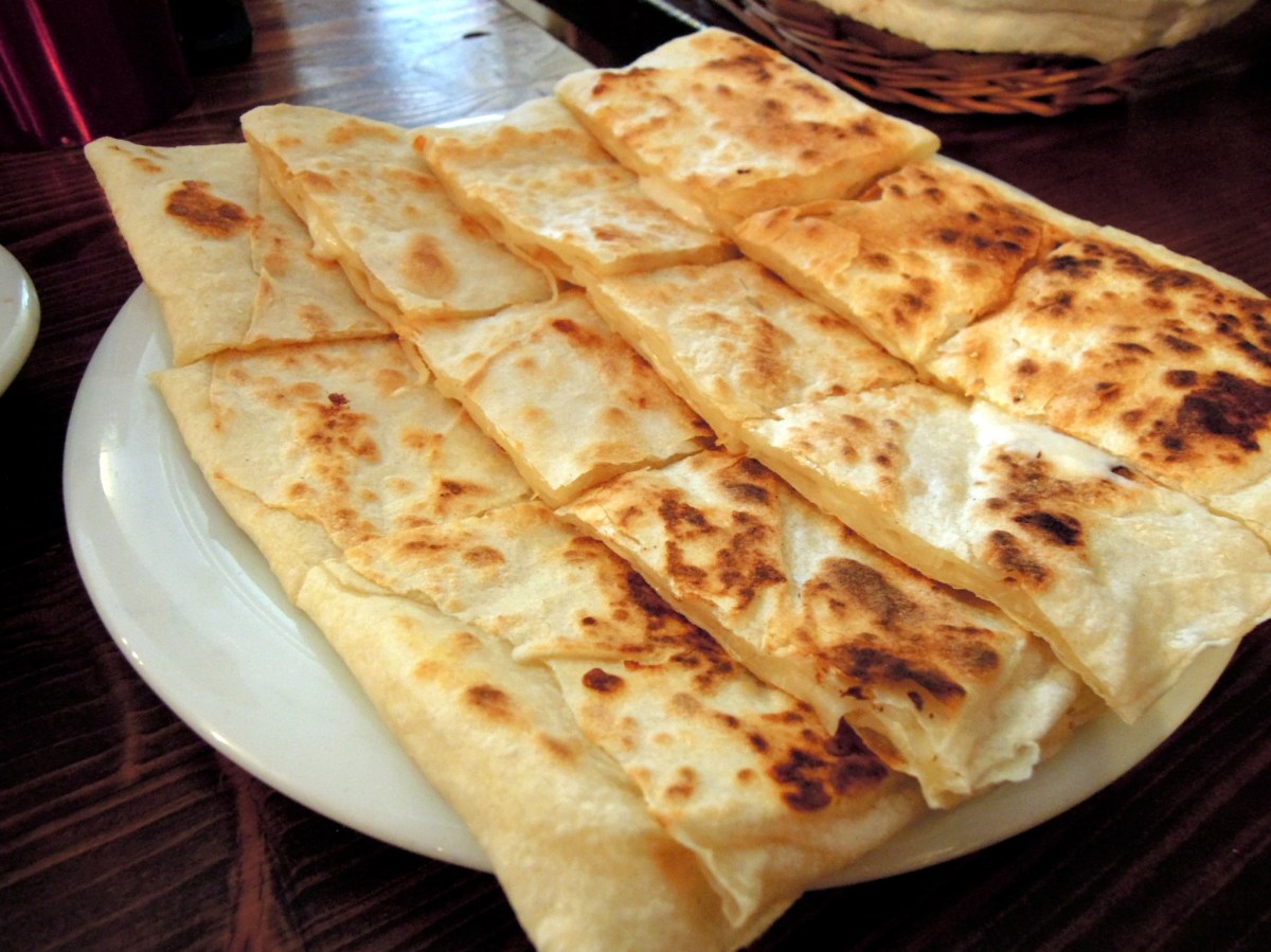 Flatbread with cheese (a Turkish quesadilla!)