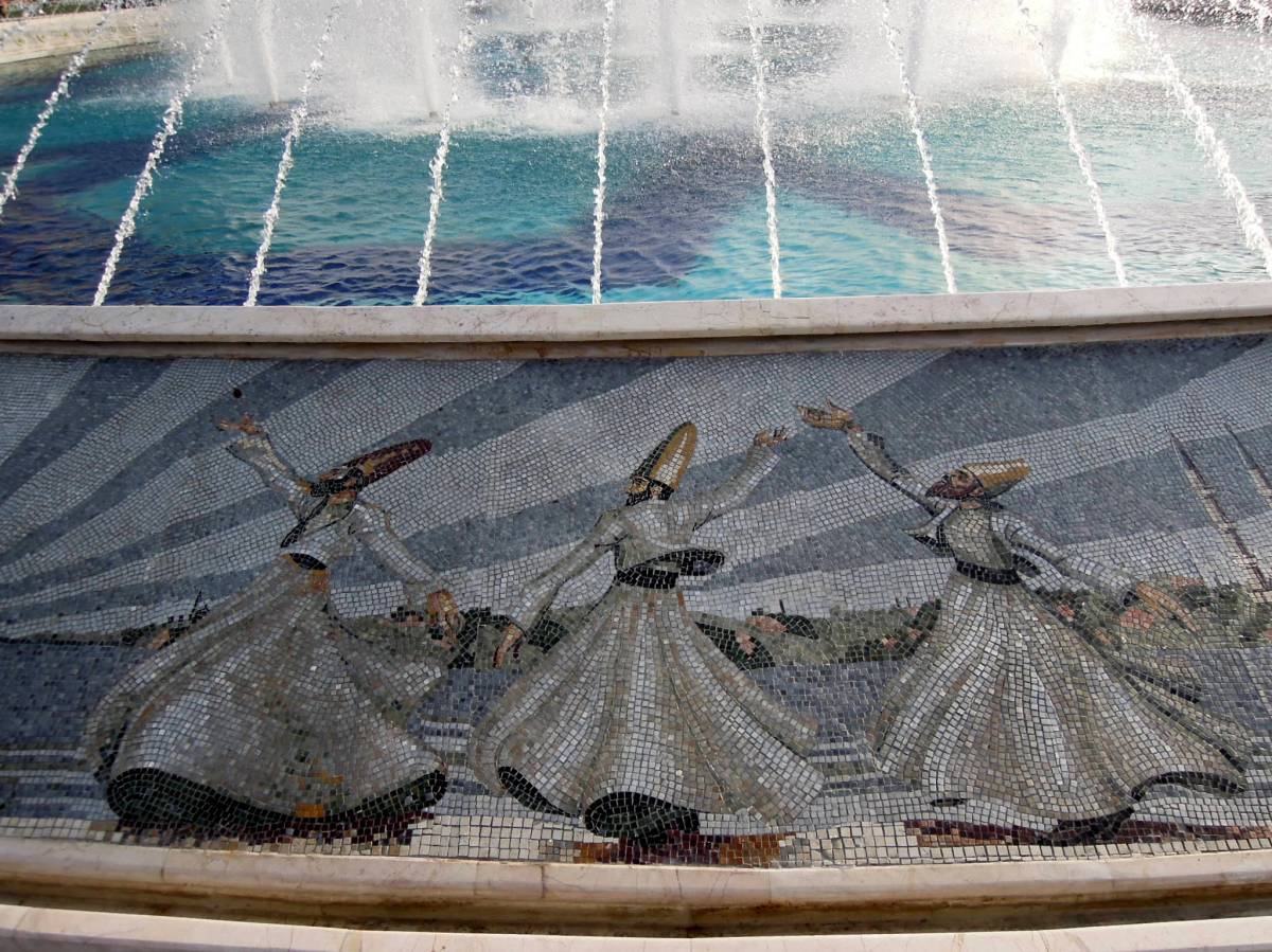 Whirling-dervish mosaic