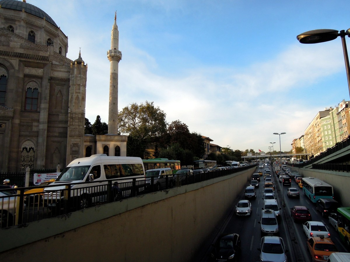 Highway and mosque in Aksaray