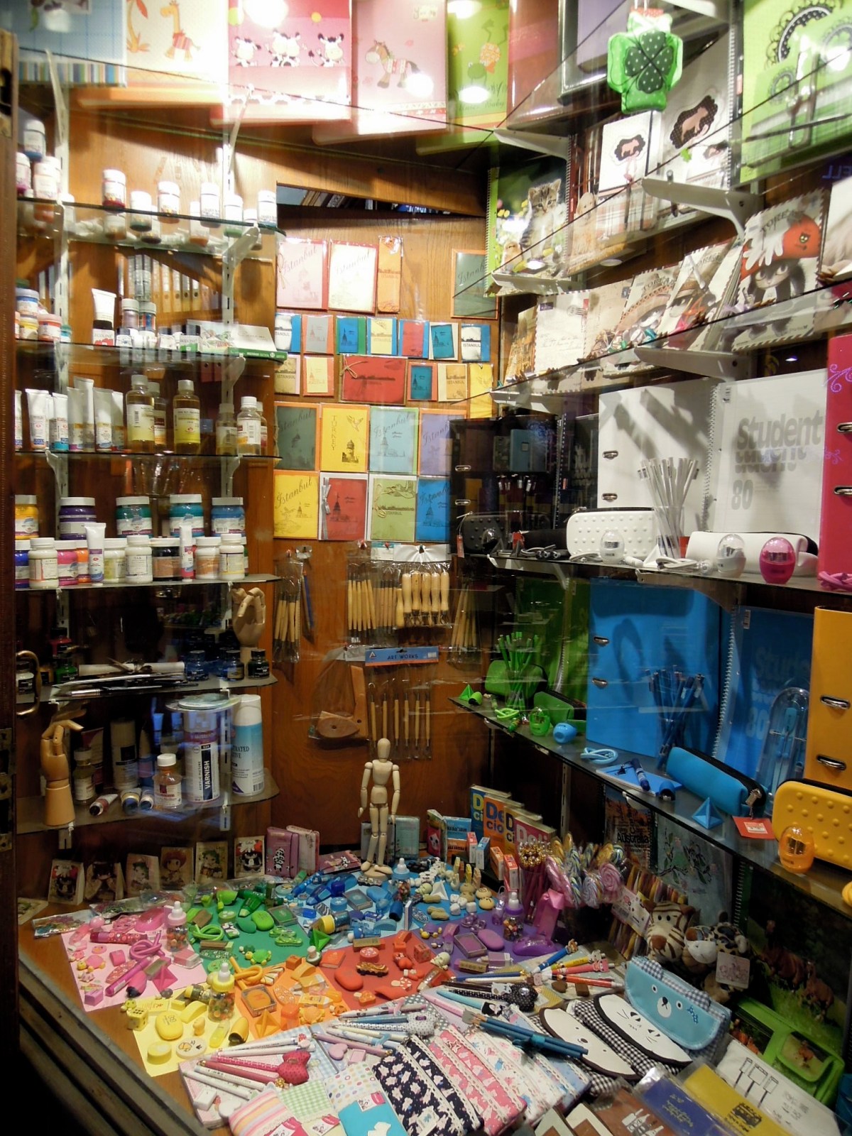 Window of an art-supply shop