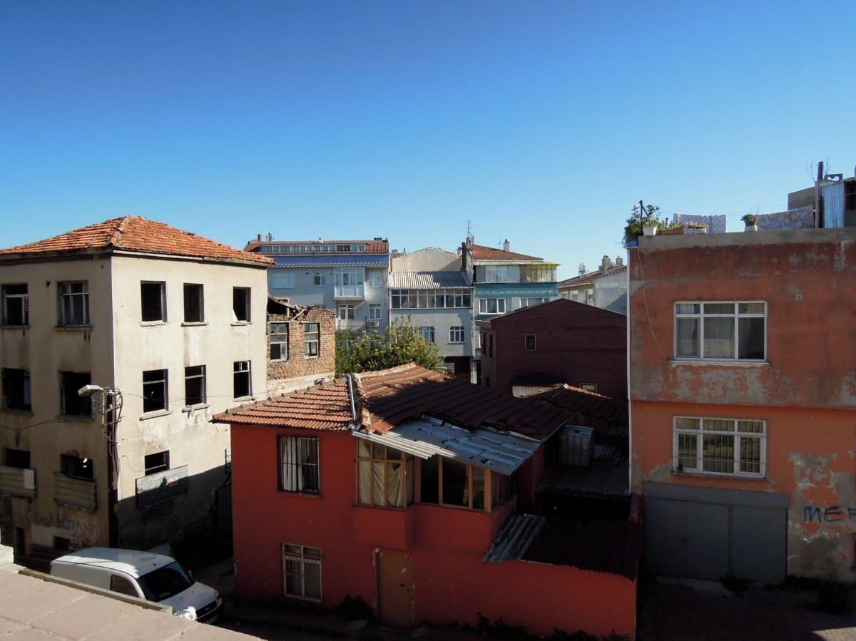 View from halfway up the old city wall