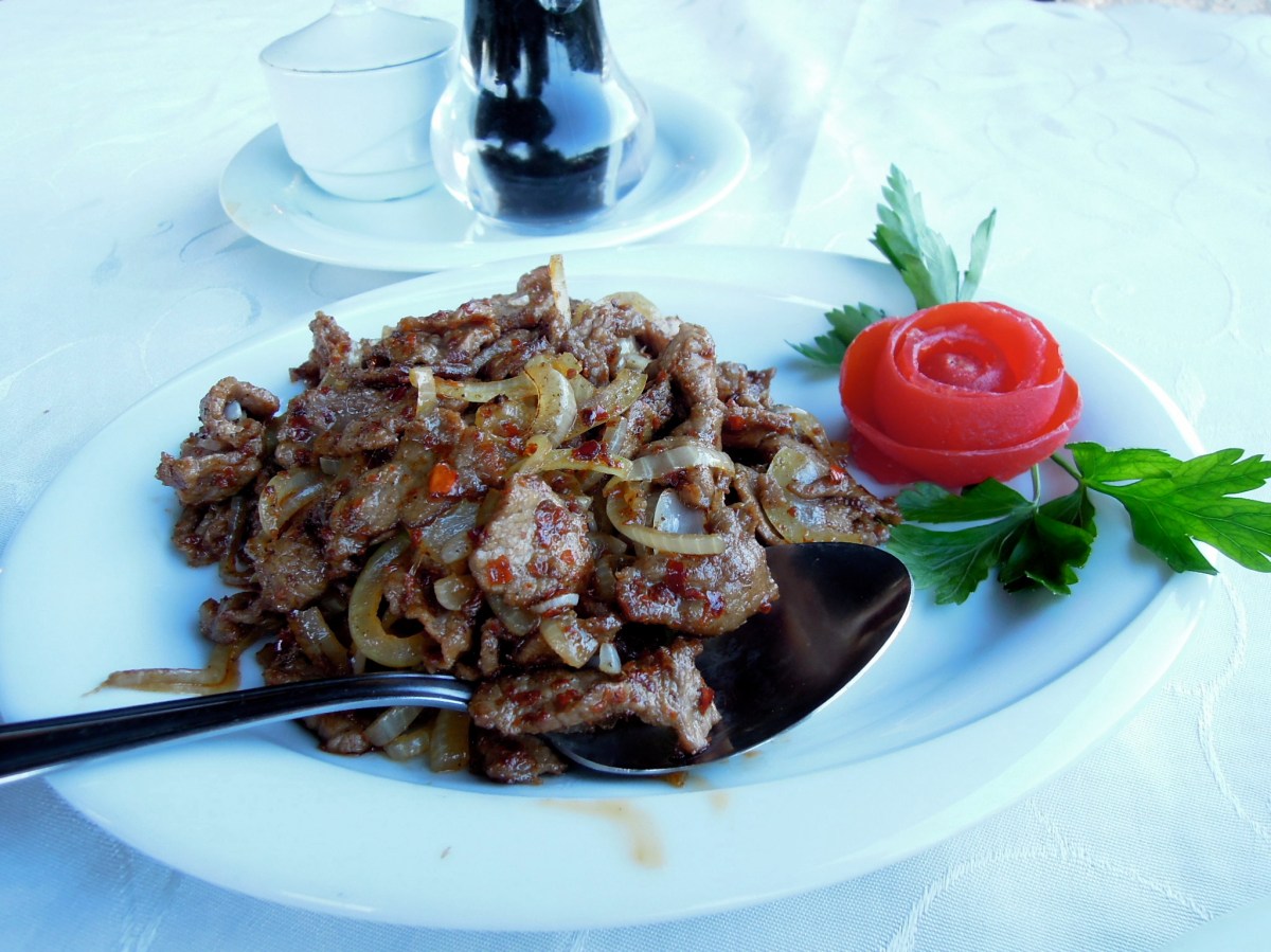 Uighur stir-fried beef and vegetables