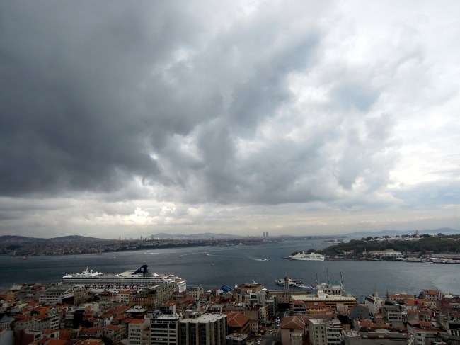 View of the Bosphorus and the mouth of the Golden Horn