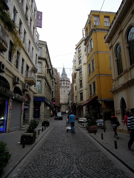 Another view of the tower, as we wandered around before our meal. View of the tower from a street on another side