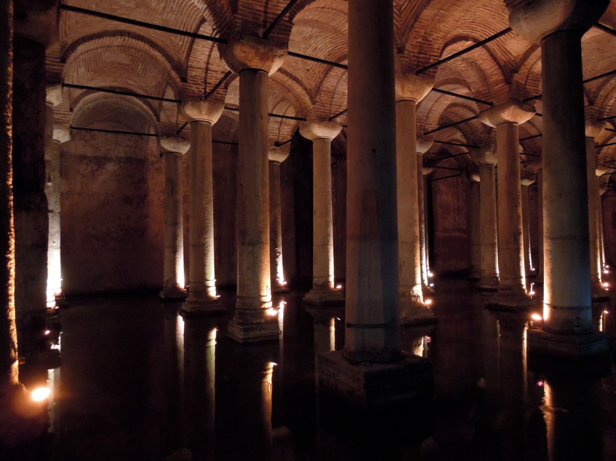 Columns inside the Basilica Cistern