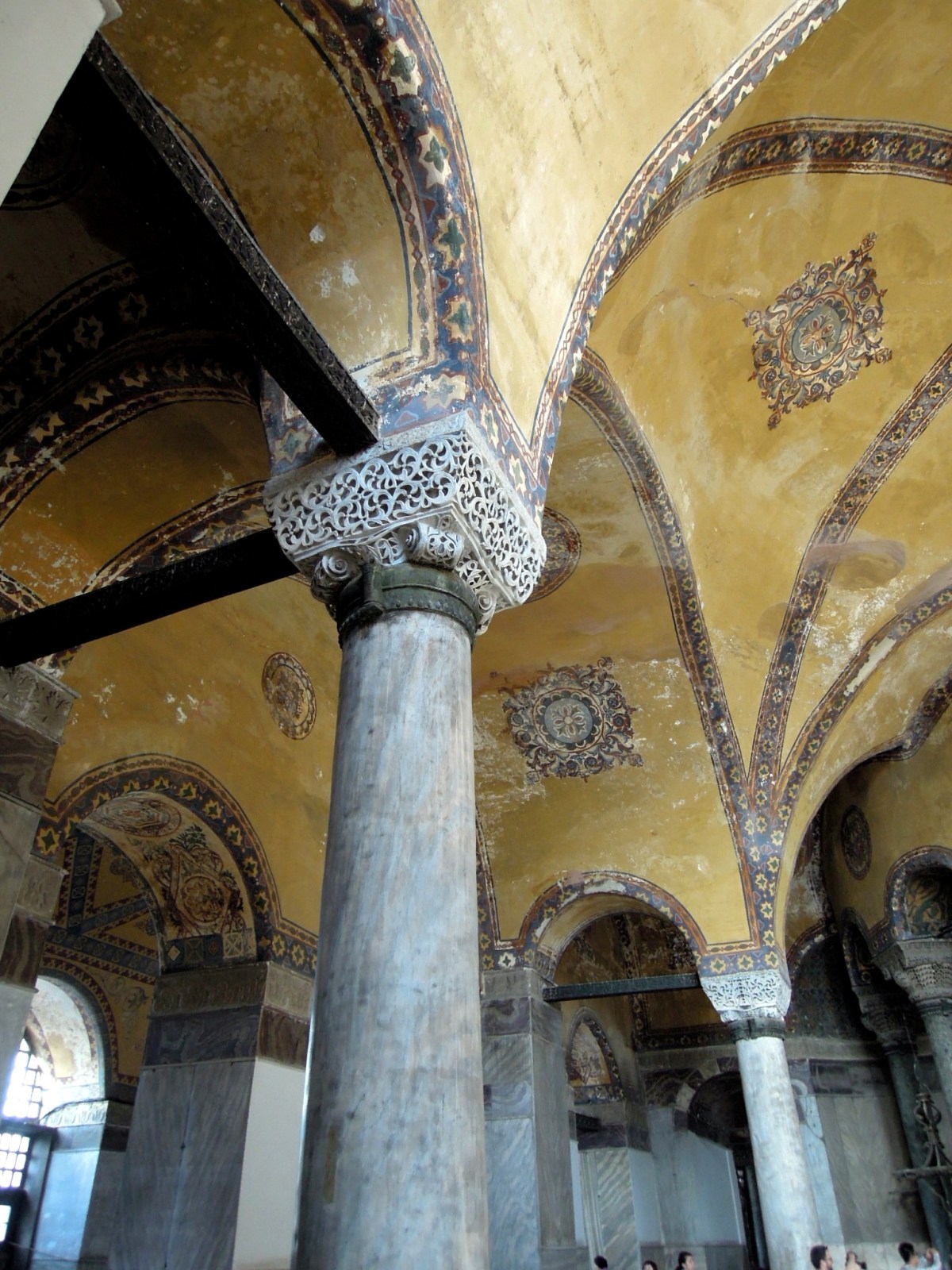 Ceilings of the upstairs gallery