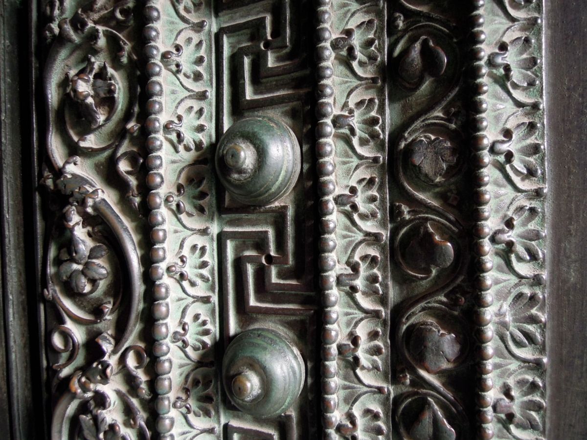 Ornate metal door