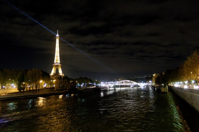 Eiffel Tower and the Seine by night