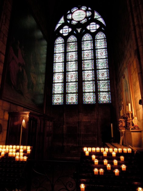 Another small chapel with many lit candles