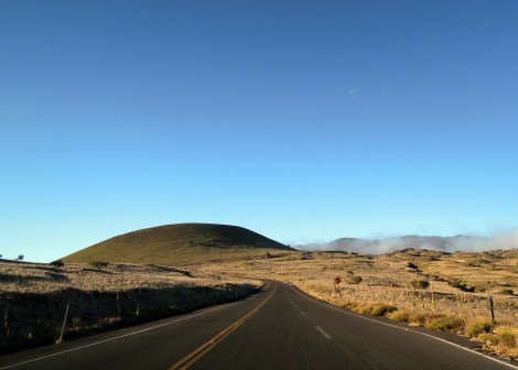View from the road up Mauna Kea