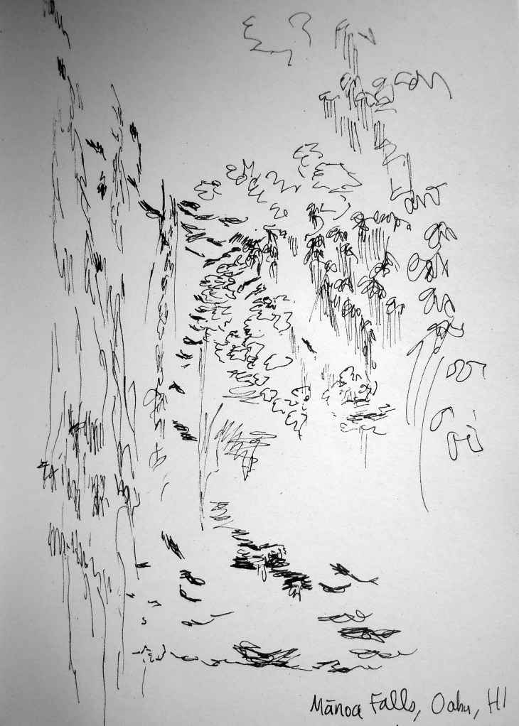 Sketch of Manoa Falls