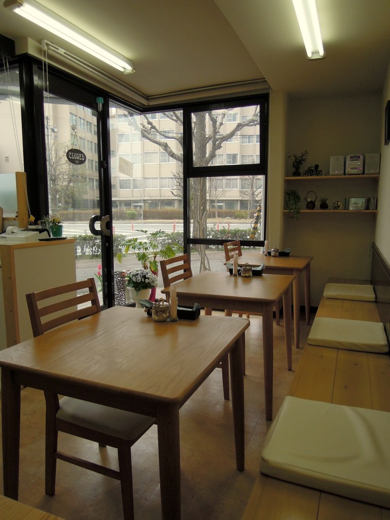 Inside of tiny restaurant